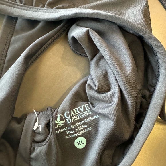 EUC Carve Design Black Bikini Set Stinson Large Top and Large & XL Bottoms Lot 3 - Picture 4 of 5